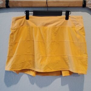 Lululemon Peach Orange Pace Rival Skirt Size 14